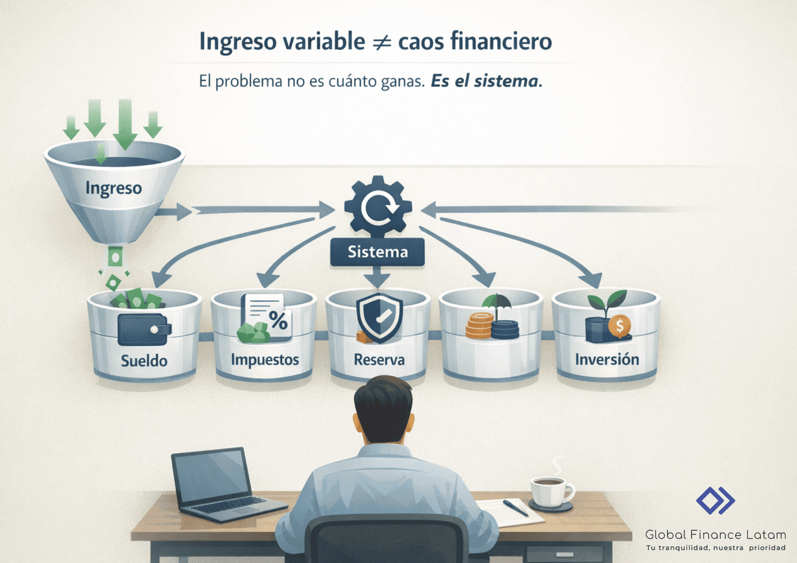 Sistema de cuentas para ingreso variable (incluye modelo simple)